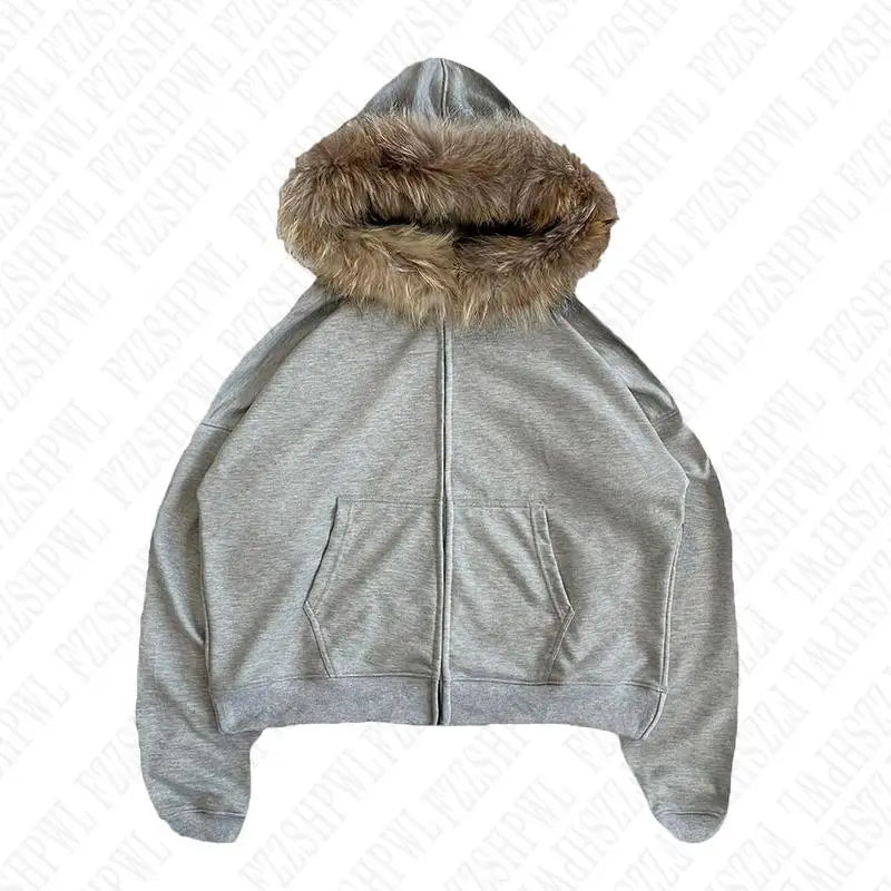 FurCove Fur Zip Up Hoodie